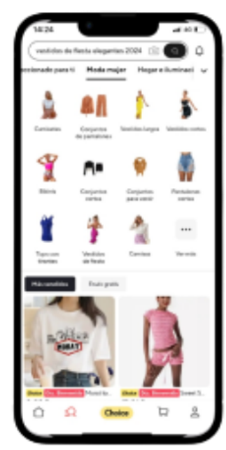 Original category page mixing many unrelated product options in one broad grid