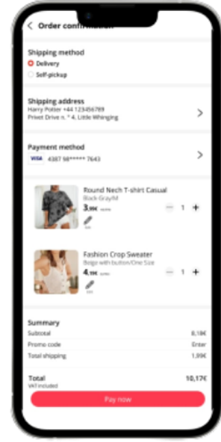 Redesigned checkout focused on confirming the selected items and completing payment