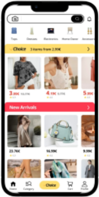 Redesigned home page with the promotion banner removed and cleaner product grid